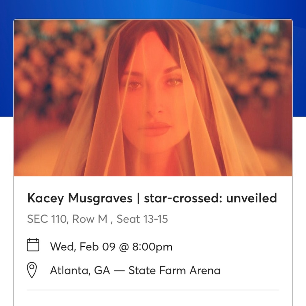 Tix to see Kacey Musgraves in Atlanta